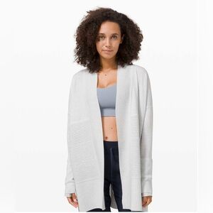 Lululemon | Sit In Lotus Wrap II Sweater Heathered Core Ultra Light Grey Size 6
